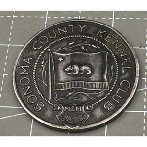 Sonoma County Kennel Club Medal Sterling Silver Larson & Co 37.8 g
